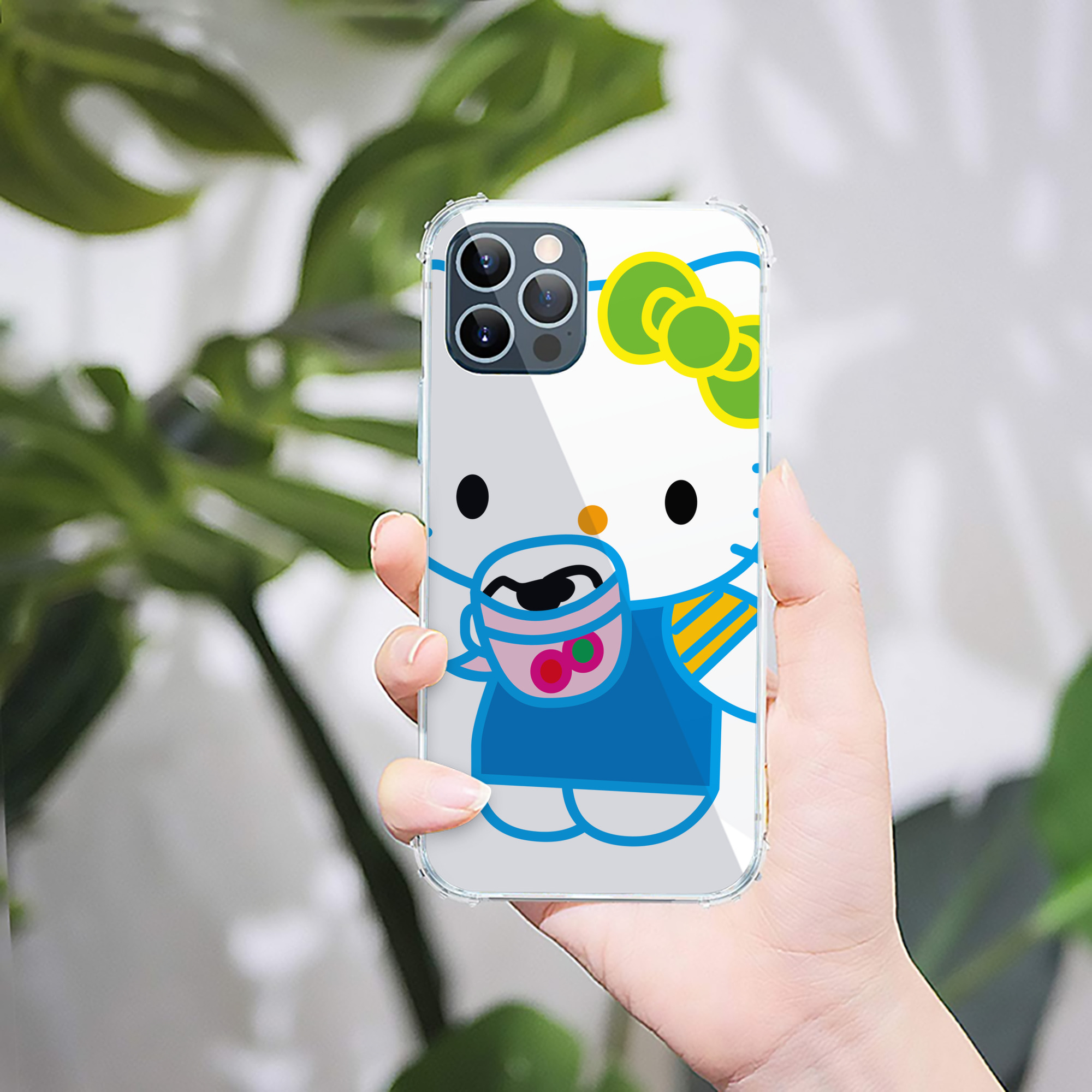 （画像用） Hello Kitty ハローキティ 【iPhone 12シリーズ対応】透明スマホケース（クリアソフトケース）